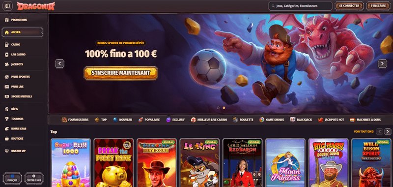 Guide de dragonia casino login